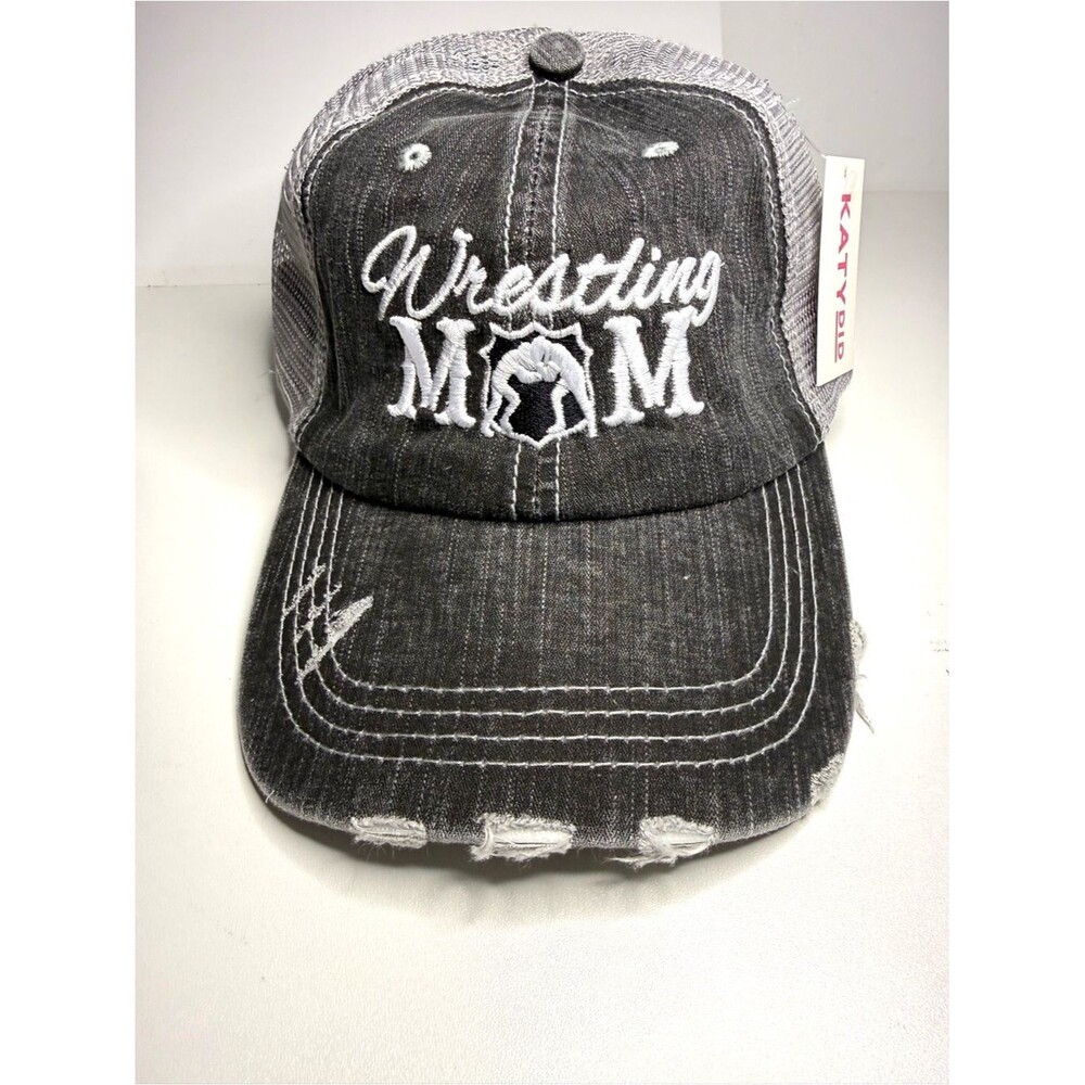NWT Katydid Black and Gray Women’s Trucker Hat WRESTLING MOM
